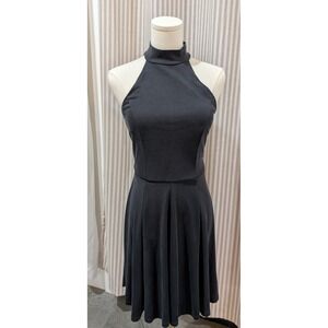 Altar'd State Women's Black‎ Halter Neck Fit and Flare Mini Dress Size S